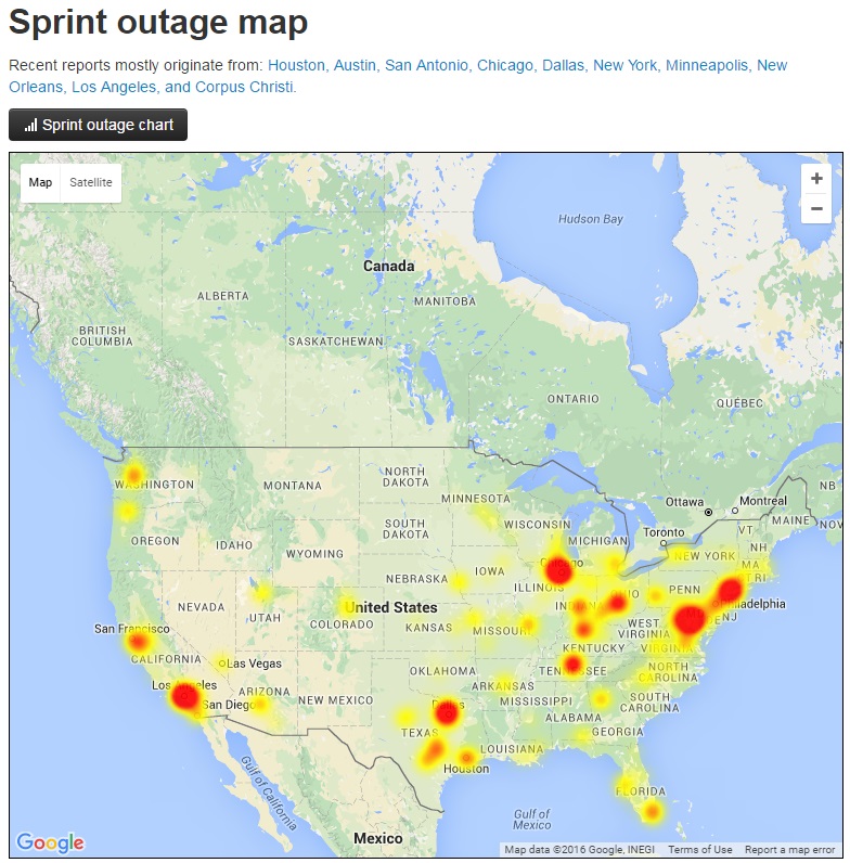 This Is Beyond Bizarre - Phone Outages Concentrated Heavily In The Same